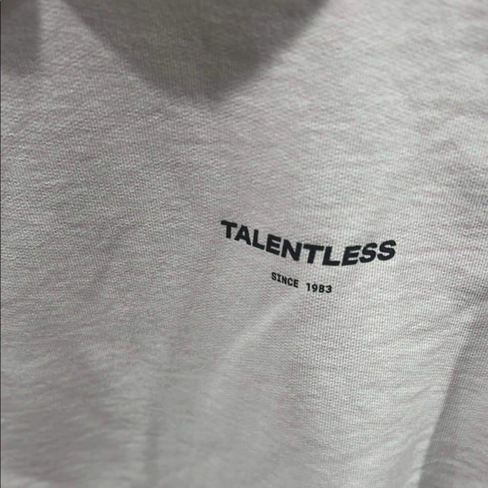 Talentless WOMENS CIRCLE LOGO HOODIE in Bone color. - Picture 5 of 7